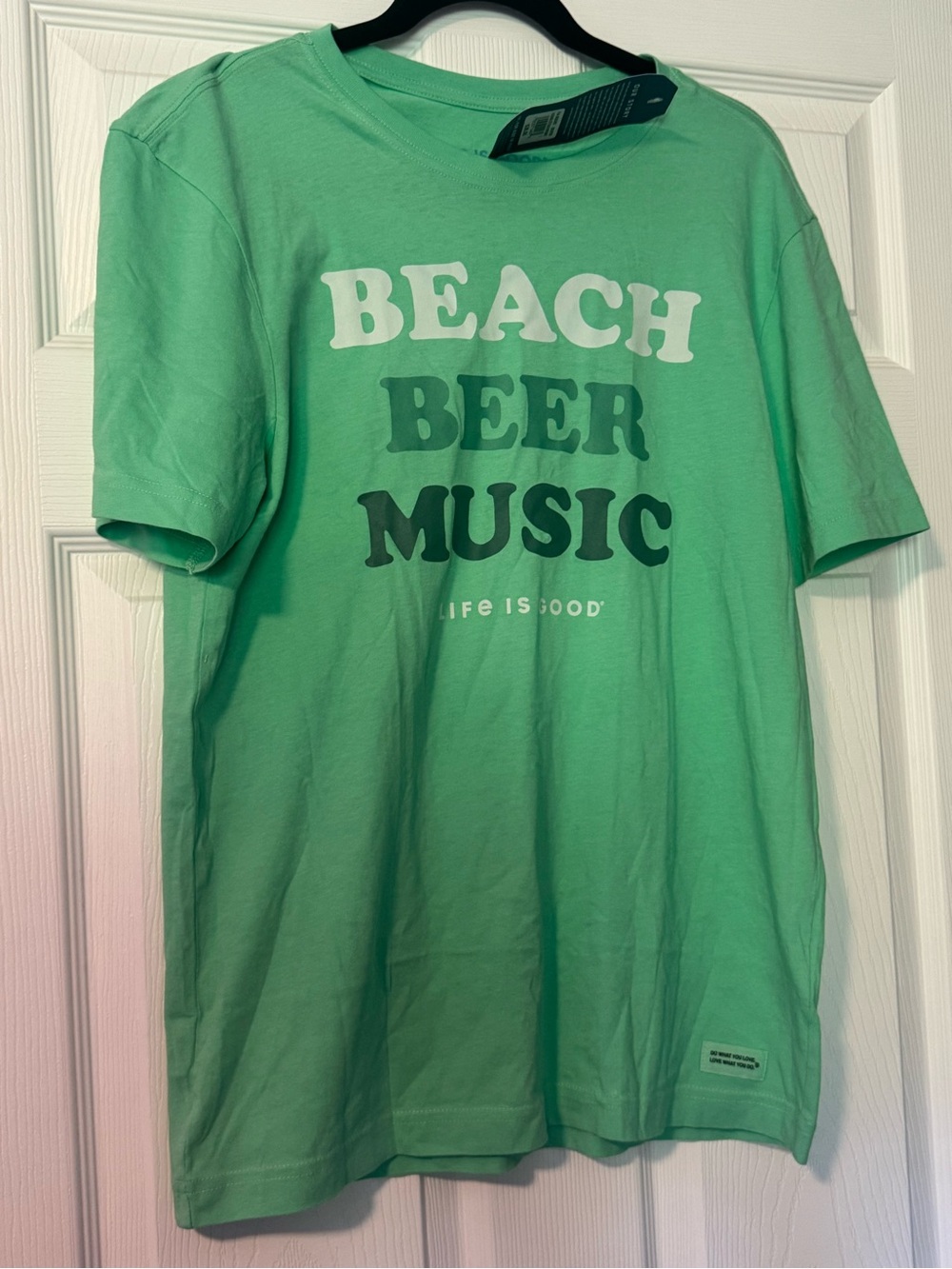 Life Is Good Mint Green 'Beach Beer Music' Short Sleeve Graphic Tee